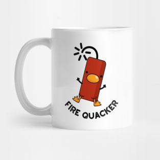 Fire Quacker Funny Fireworks Pun Mug